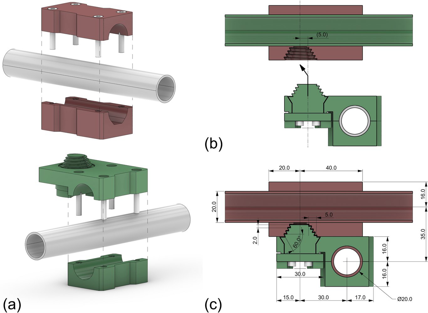 Robot-friendly scaffolding connector with passive error correction